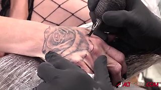 Petite Leah Luv Gets Tattooed Then Fucked Hard in the Ass