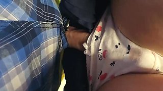Jessy Gets Groped by Stranger on Subway - Cock in Panties Creampie