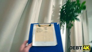 Debt4k. russian dark haired with petite Natural Tits was caught fellating cigarettes in her room and punished for that