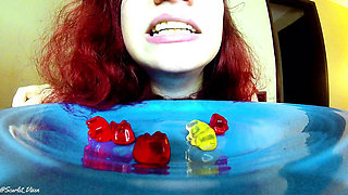 Giantess Devours Gummy Men and You