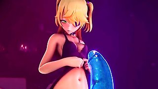 Slimey 3D Hentai for Fischl's Big Boobs