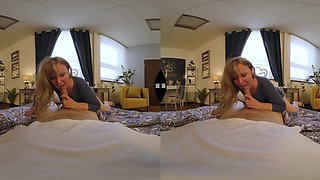 Blonde Surrenders to Wild Passion with Intense POV Climax