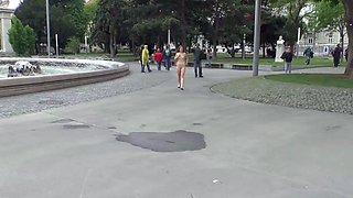 Amateur french guy public jerking