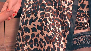 Kitchen Anal Ass to Mouth - Latina MILF in Leopard Robe Gets Fucked Hard by Skinny Stepson & Cum in Coffee