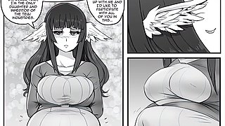 Belly inflation, boobs inflation, arse