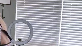 Mature blonde masturbates with sex toy in porn movie