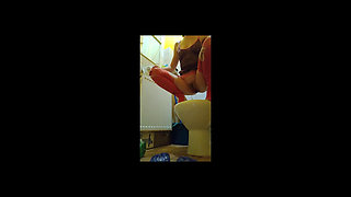 Golden Shower in Stockings!