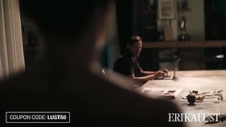 Erika Lust Unlocked: Hot Wife Fucks Husband on Table with Intense Blowjob and Huge Cumshot