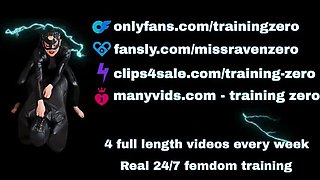 MILF Wife Dominates Slave with Sensory Deprivation & Piss Play - Rough Anal Bondage & Cum Orgasm BDSM