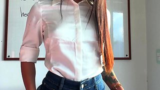 Carolina Guerrero Naughty Secretary Seduces Boss Cock