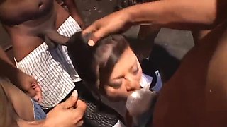 Mature MILF Orgy with Big Tits and Stockings - Gangbang & Anal Fingering