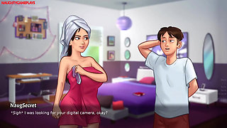 Summertime Saga by Darkcookie - MILF Landlady Caught Him Jerking off to Her Panties, MILF Caught Him Sniffing Her Panties