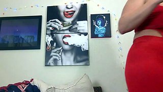 Big Boobed Blonde Masturbates With A Dildo In The Bathroom