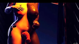 Hot 3D redhead licking a pussy while getting fucked