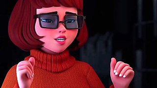 Curvy Velma falls victim to multiple ghost dicks bothering her