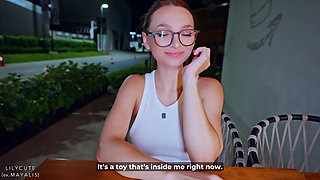 Looks Like We Got Caught - Fucked Her to Squirt on the First Date in a Public Toilet