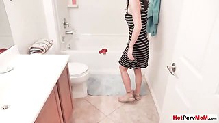 My stunning MILF stepmother gives me helping hands