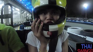Asian hottie with a juicy booty gets naughty in POV-style action