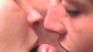 Amateurs Paige and Bri Double Blowjob