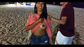 I Couldn't Oppose and Ended up Giving the Single Man a Blowjob on the Beach Right in Front of His Husband.