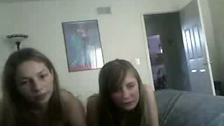 Three teen friends in erotic webcam