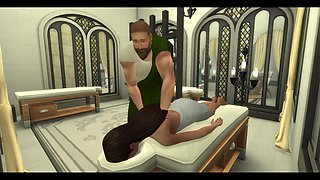 The Blissful Simmers_sims in Rome Bath House Sex Day