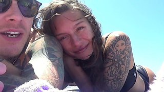 Hot amateur outdoor sex on the deck Blow job anal ATM