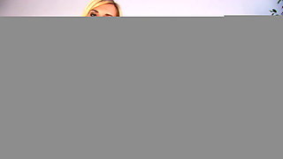 Blonde Gal Rubs Her Clit