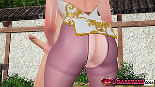 Elf Syndra in Nylon 3D Animation - Enjoy Frenulum Licking for Big Dick, Standing Handjob Stroking and Deepthroat