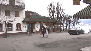 Horny babes bend over as they get fucked by monster black cocks to cumshot